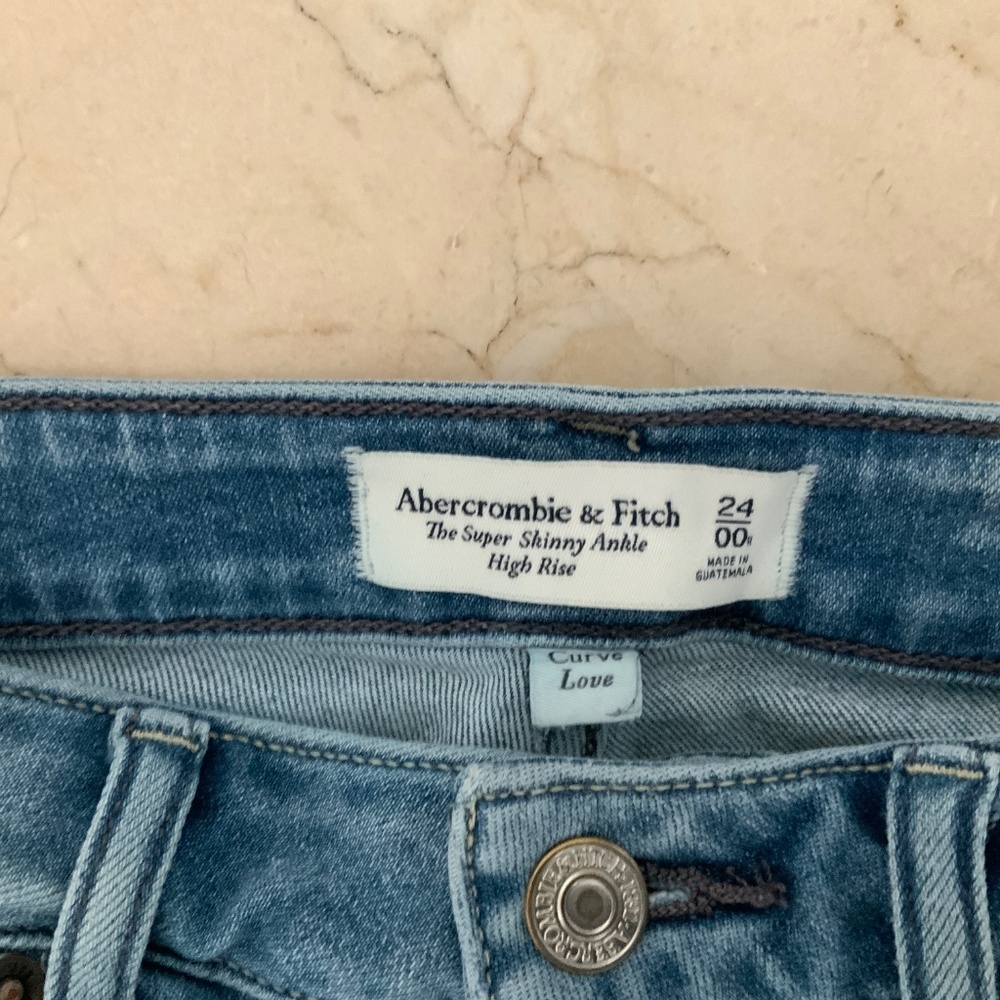 Abercrombie & Fitch - the super skinny ankle high rise - size 24 size 00 R - Picture 3 of 4